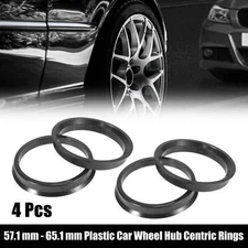 4pcs Plastic 57.1mm to 65.1mm Car Hub Centric Rings Wheel Bore Center Spacer
