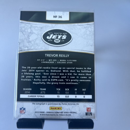 2015 Panini Signatures Trevor Reilly #36 - Picture 2 of 2