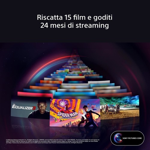 Sony Smart TV 55" 4K UHD OLED Google TV DVBT2/C/S2 Classe F Wi-Fi Nero K55XR83 - Foto 5 di 10