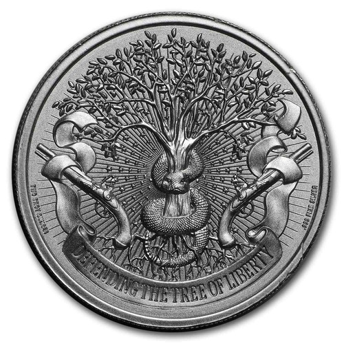 2 oz Silver High Relief Round - Sons of Liberty, Liberty Tree - Picture 2 of 3