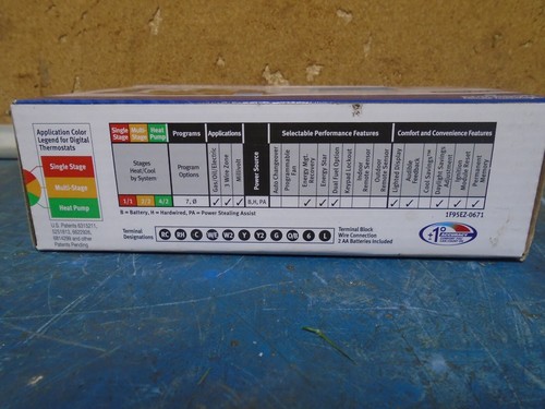 Emerson White Rodgers 1F95EZ-0671 Blue Easy Reader Programmable Thermostat - Picture 4 of 6