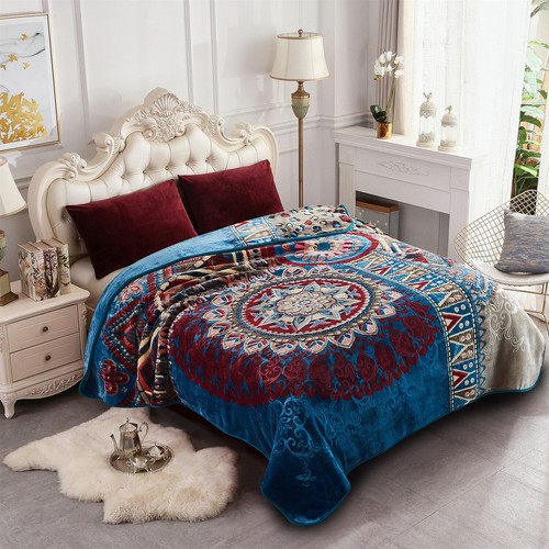 Heavy Thick Blanket Winter Warm Mink Bed Blankets Soft King size vintage 85x93 - Picture 23 of 69