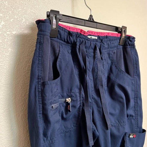 Koi lite Scrub Pants Mechanical Stretch Slim Fit Blue Size S Tall - Picture 9 of 10