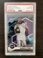 2020-21 Panini Mosaic SHAQUILLE O’NEAL Genesis Prizm Finals MVP's #300 PSA 10