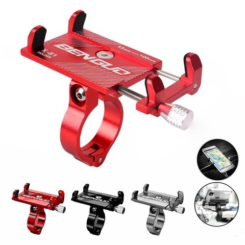 Aluminum Alloy Motorcycle Bike Bicycle Holder Mount Handlebar Phone GPS Stand - Photo 2 sur 14