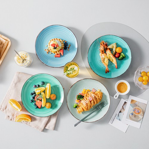 vancasso 6 teilig Speiseteller Kuchenteller Dessertteller Teller Set Keramik - Bild 25 von 25