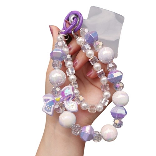 Decorative Beaded Bracelet Strap For Mobile Phones Keys Secure Phone Accessory - Zdjęcie 5 z 12