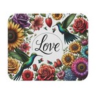 Mouse Pad (Rectangle) Stylized LOVE Surrounded by Flowers Design 6