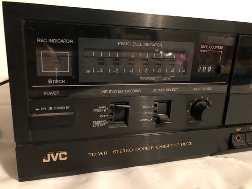Vtg JVC TD-W11J DOUBLE CASSETTE DECK Made In Japan. PARTS REPAIR - Picture 2 of 7
