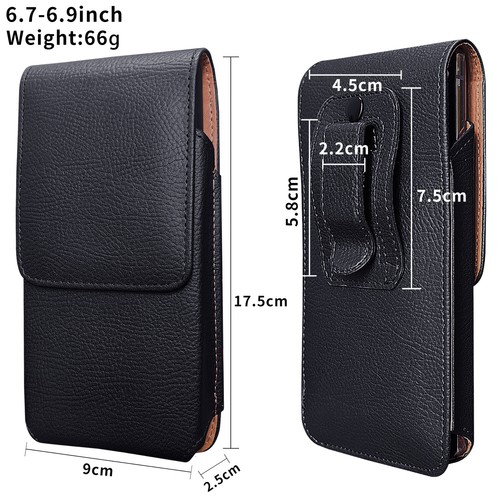 For Samsung Galaxy S8+/S9 Plus Note8 9 Slim Leather Case Belt Clip Holster Pouch - Picture 3 of 30