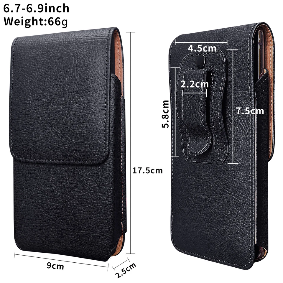 For Samsung Galaxy S25/S25+/S25 Ultra/ Edge Leather Case Belt Clip Holster Pouch - Image 3 of 4