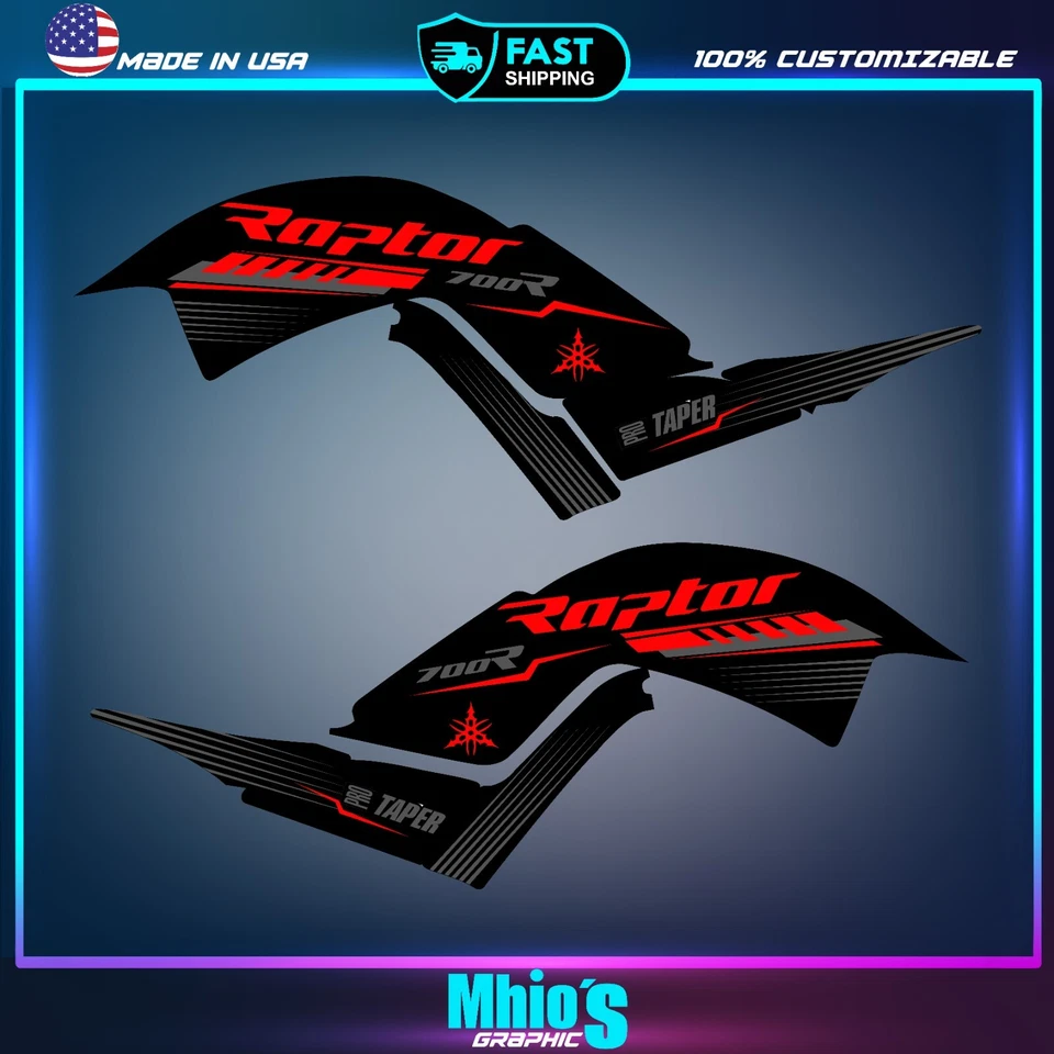 Yamaha Raptor 700 700R Grafik Kit 2013 2014 2017 bis 2024 Aufkleber Sticker ATV - Bild 2 von 4