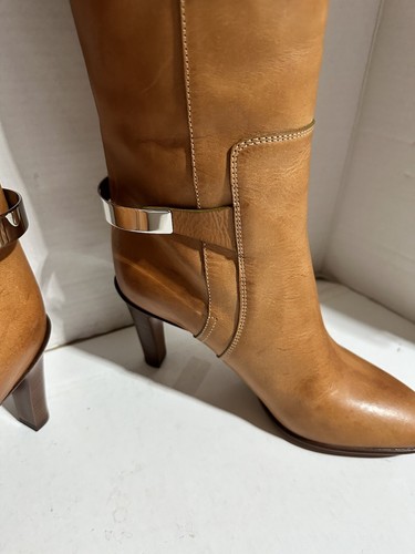 $1175 NUEVAS CHLOE EU 38.5 Se Adapta a EE. UU. 6.5, 7.5 Botas Hasta la Rodilla Cuero Marrón ESTRECHAS - Imagen 7 de 15
