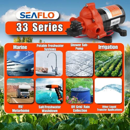 SEAFLO 33 Serie DC Membranpumpe - 4 Jahre Garantie! 12V, 3.0 GPM, 45 PSI, Self - Bild 4 von 9