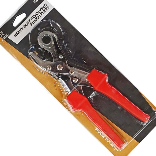 Revolving Punch Pliers. Heavy Duty Leather Belt and Eyelet Hole Puncher Cutter - Picture 6 of 8