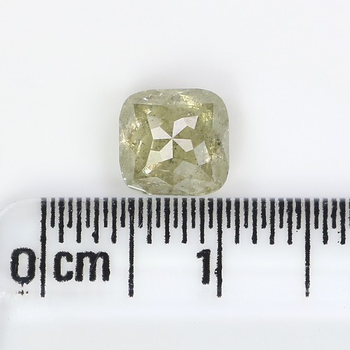1.53 CT Natural Loose Cushion Shape Diamond 6.25 MM Green Color Diamond LQ2942 - Picture 6 of 8