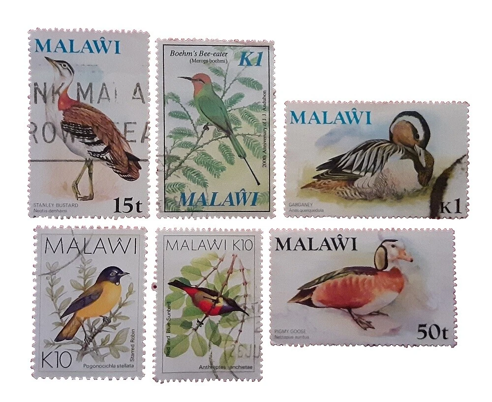 Birds Malawian Stamps (1964-Now)