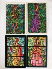 JOKER. Cathedral Church Art Lady Lord Flowers Vintage Swap Playing Cards Set Lot
