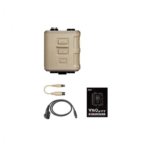 FCS V60 PTT Adapter with Cable for 2 Walkie Talkies & Tactical Headset - Picture 4 of 9