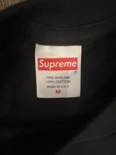 Supreme Banner Tee Black Medium FW19 New 100% Authentic - Bild 3 von 5