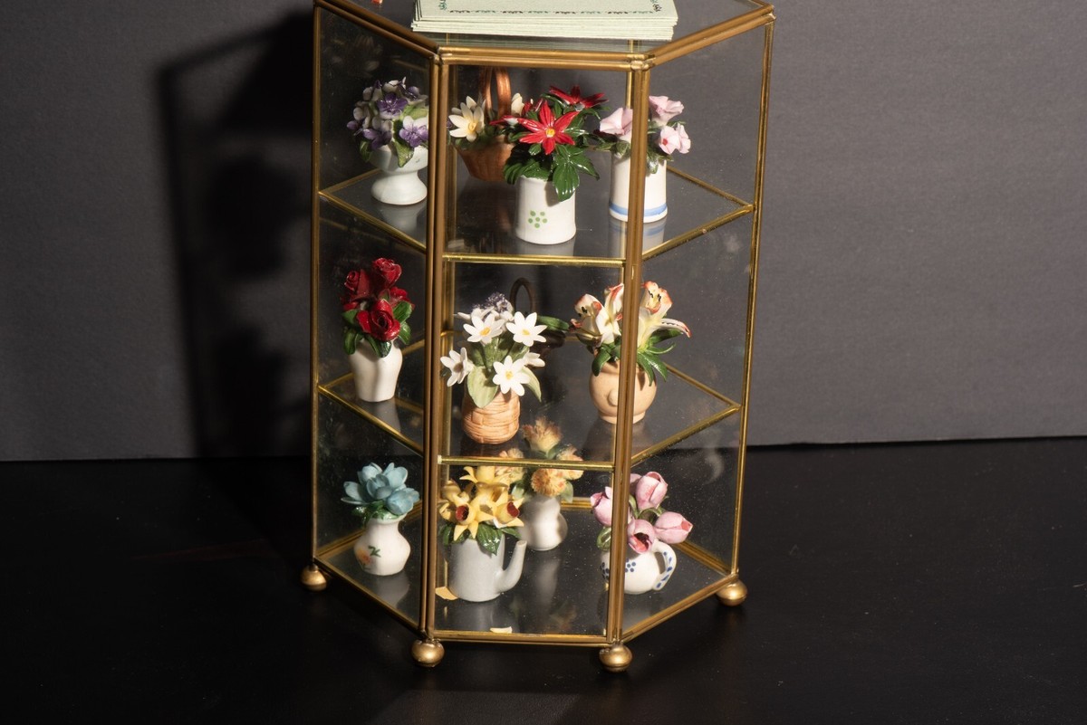 オブジェ　FRANKLIN MINT 薔薇Porcellane 4 Franklin Mint Plates Series 12 Months of Flowers & Birds
