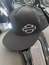NEW Black W/Grey Color Emb Thread harley davidson themed snapback trucker Hat
