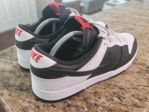 Nike Dunk Low Sneakers Custum 2024 Panda Black White Red Shoes EUC Men Sz. 11.5 - Picture 8 of 12