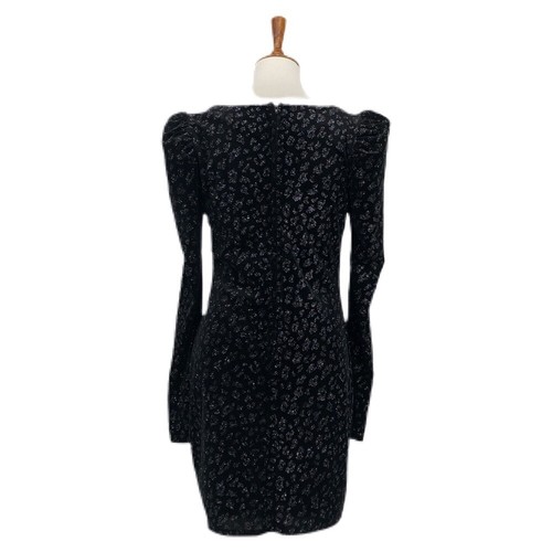 Minidress Fila A Nero Velluto Collo Quadrato Tg XL - Foto 5 di 9