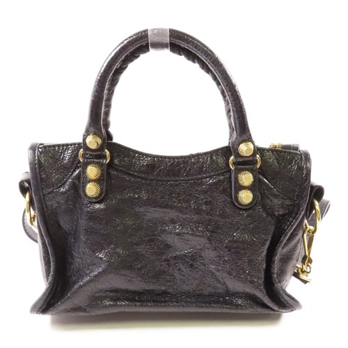 BALENCIAGA GHW City 2Way Shoulder Hand Bag Lambskin Leather 309544 Black - Picture 3 of 16