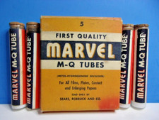 Marvel M-Q Tubes Developer for Films, Plates Etc. Tube Antique Box Photography