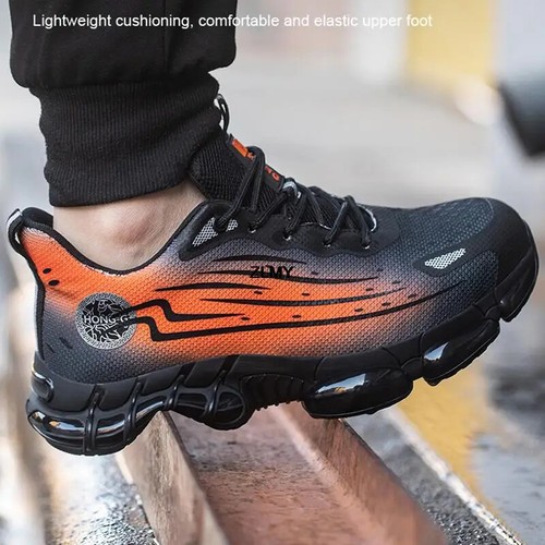 Herren Luftpolster Sport Sicherheitsschuhe Stahlkappe Anti-Smash Schutz Arbeitsstiefel - Bild 7 von 12