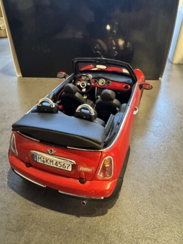 Mini R52 Cabrio Chilired, Kyosho 1:18 Mini Cooper Cabrio TOP - Bild 13 von 19
