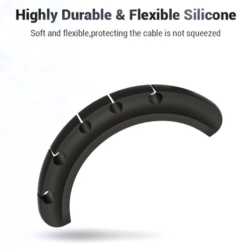 Organizzatore Adesivo 5 Cavi Clip Supporto Silicone da Scrivania Tavolo dei Fili - Bild 4 von 8
