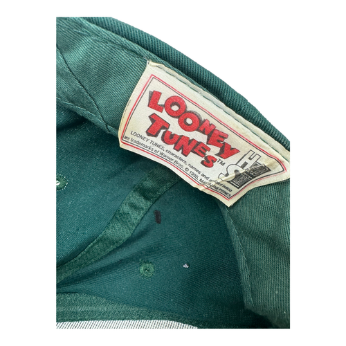 VTG LOONEY TUNES TAZMANIAN DEVIL Cranium Cover Hat Cap Green SnapBack 1995 RARE - Picture 8 of 8