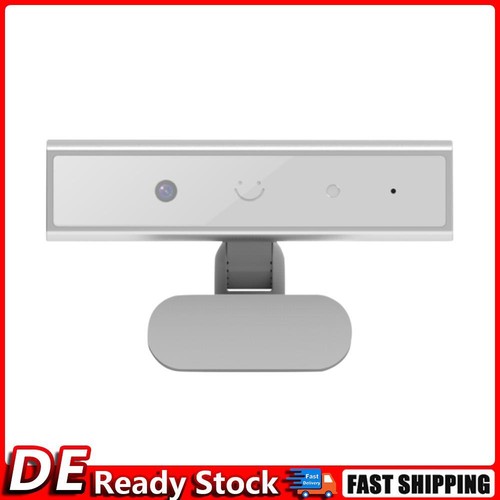 Gesichtserkennungs-Webcam HD 1080P 2MP USB-Webcam für Windows 10/11 (Silber) DE