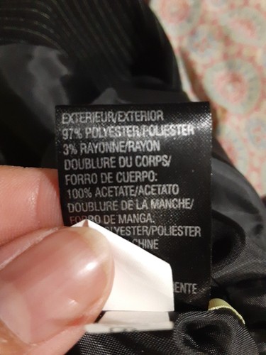 Tahari Women's Blazer Black Stripe With Lime Green Accent Size 6 Business Office - Picture 8 of 8