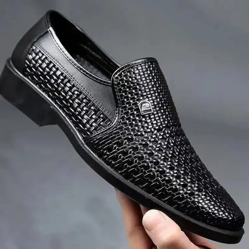 Scarpe estive nuove pelle uomo business fori cavi fondo morbido uomo - Foto 14 di 15