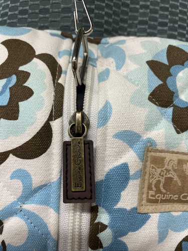 Pferde Kleidersack Couture Reitsport blau geblümt gesteppt. Show Travel - Bild 4 von 13