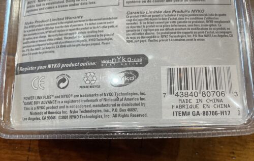 Power Link Plus by Nyko for Game Boy Advance Accessories Brand New And Sealed - Picture 6 of 6