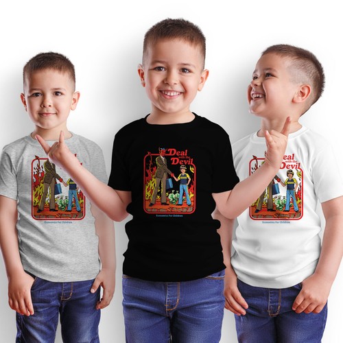 Deal with Devil Twisted Nostalgia T-shirt Economics for Children Rhodes - Picture 14 of 23