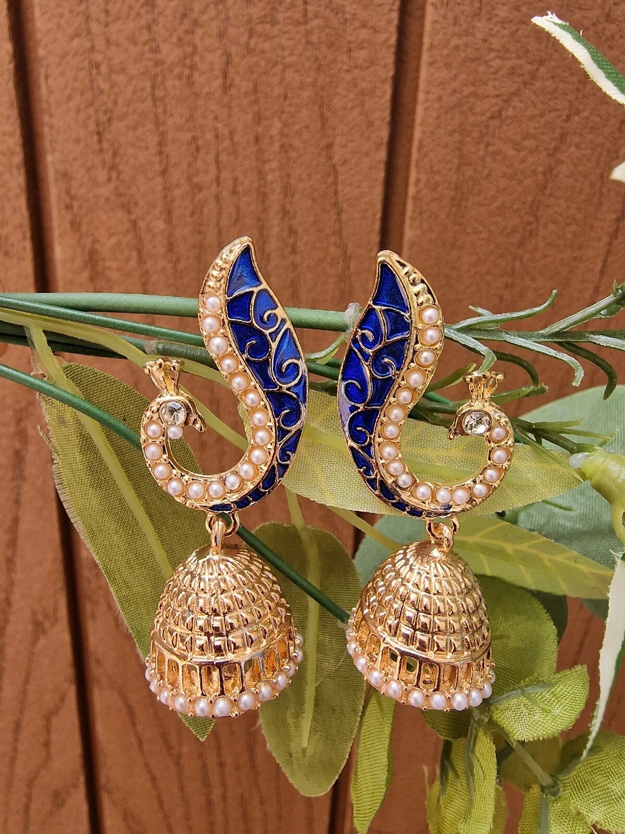 Beads earrings gold clearance