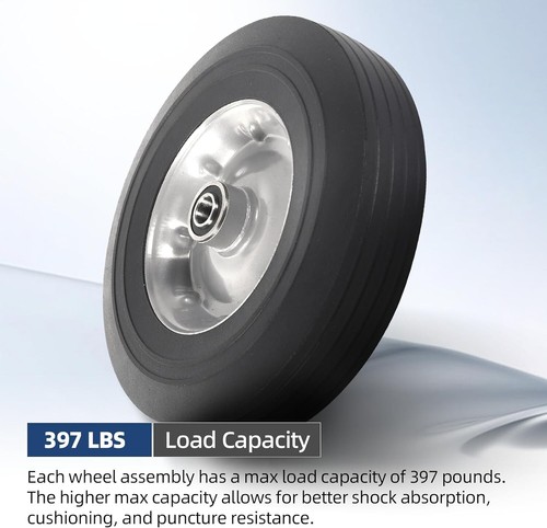 Versatile and Durable 10''x2.5'' Flat-Free Tires - Set of 2 with 30-Day Return - Picture 6 of 8