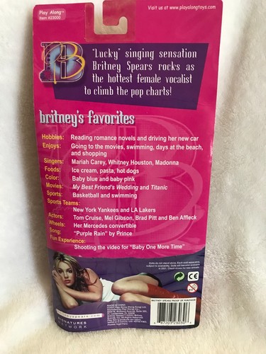 New VTG 2001 Play Along Britney Spears White Top Light Pink Pants Doll 23000 - Picture 6 of 7