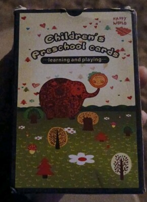 HAPPY WORLD Children s Preschool Flash Cards  Boxed Set of 160 Cards