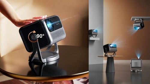 Nova-C40 Beamer Android TV 11.0, Tragbarer Projektor mit 90° Gimbal, 4K Heimkino - Bild 8 von 24