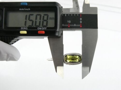 Orecchini a gancio Lori Bonn argento sterling sfaccettato verde peridoto 925 10,8 g 1,25 in - Foto 11 di 12