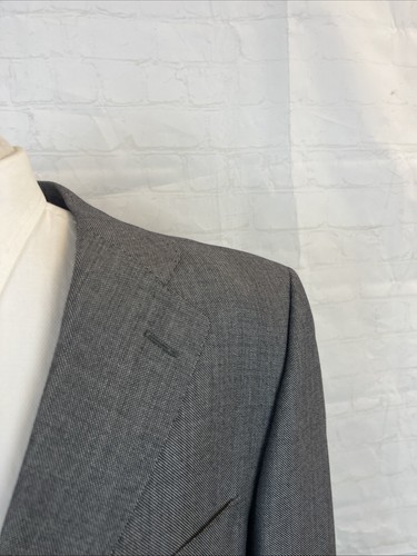 VEST INCLUDED Ermenegildo Zegna Men's Gray Pigeon Eye Wool Suit 42L 38X30 $3,895 - Picture 2 of 17