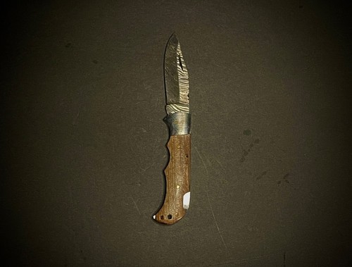 custom handmade forged damascus hunting camping folding pocket knife - Picture 26 of 45