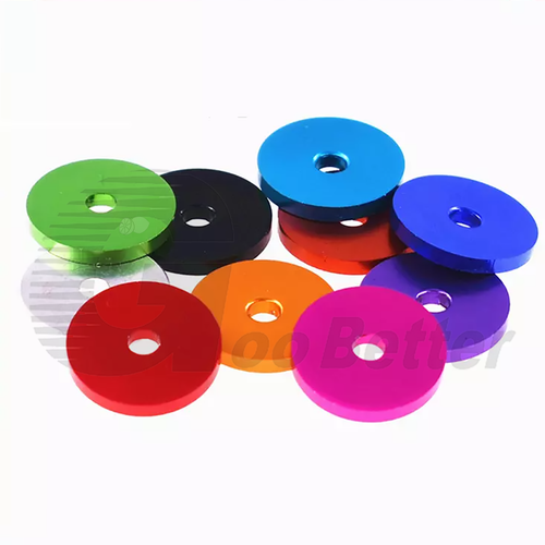 Junta de arandelas planas de aleación de aluminio M3/3*15*2 mm espaciadores redondos colores anodizados - Imagen 4 de 5