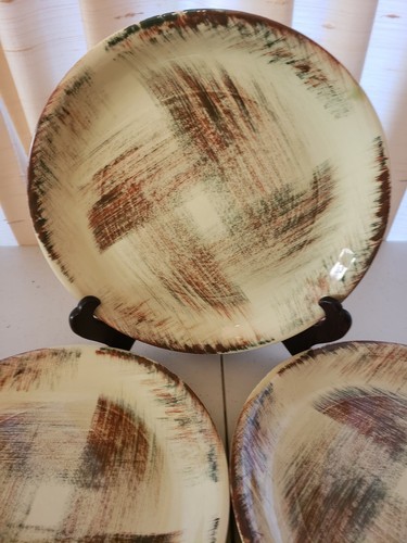 LOT OF 5 VINTAGE Vernonware Raffia PLATES  California  - Picture 3 of 4